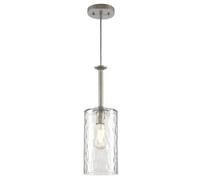 Lámpara Colgante Westinghouse Hernando E27 Acero Martillazo Cristal