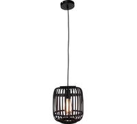 Lámpara colgante Woodrow, 1 luz, 21 cm, madera, color oscuro/