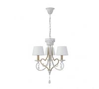 Lampara crasas 3xe14 blanco/oro regx49x49 cm