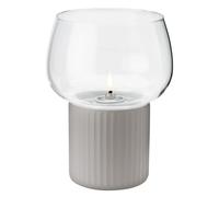 Lámpara de aceite HYGGE 16 cm, gris, gres / vidrio, RIG-TIG