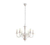 Lámpara de araña berkeley 6 luces e14 vintage 160 x 56 x 56 cm - blanco lux.pro