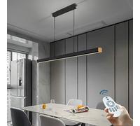 Lámpara de araña LED Regulable Moderna con Colgante de Control Remoto en Hierro acrílico Luz de Oficina Suspensión de Altura Ajustable Mesa de Comedor Sala de Estar Dormitorio Iluminación de Techo
