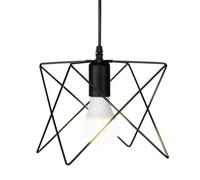Lámpara de araña nórdica moderna, lámpara colgante creativa con pantalla de jaula de hierro, lámpara colgante de un solo cabezal con rosca E27, accesorios de iluminación para la decoración de la sala