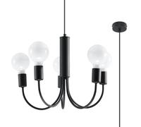 Lámpara colgante PICCOLO, color , 5 bombillas E27 de 60W, metal, dimensiones: 120x46x46 cm, IP20, marca Sollux Lighting