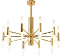 Lámpara de araña Sputnik Moderna Lámpara de araña de 10 Luces Pantalla de acrílico Lámpara Colgante Lámpara de Techo de Oro Simple Cocina Comedor Sala de Estar (Color : Golden, Size : 68cm(2