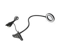 Lámpara de Aumento 3X con Brillo Ajustable | Luz LED, 3 modos de color, diseño de cuello de cisne, alimentación por USB, ideal para leer