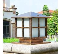 Lámpara de bolardo de pared IP65 impermeable al aire libre E27 Valla cuadrada Estigma Luminaria Aluminio Césped Paisaje Iluminación de la calle Villa Parques Garaje Porche Poste Linterna Interesante
