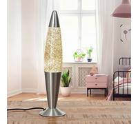 Lámpara de Brillo Oro Plata 40 CM Alto Con Bombilla G9 Lava Tischleuchte