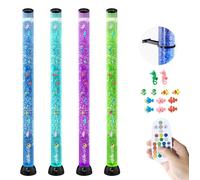 Lámpara de burbujas VEVOR con 10 peces flotantes, 151 cm, lámpara de luz de burbujas, 16 efectos de luz con cambio de color, control remoto, luz ambiental, luz nocturna para acuario, ideal para dormit