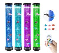 Lámpara de burbujas VEVOR con 6 peces flotantes, 80 cm, lámpara de luz de burbujas, 16 efectos de luz de cambio de color, control remoto, luz ambiental, luz nocturna para acuario, ideal para dormitori