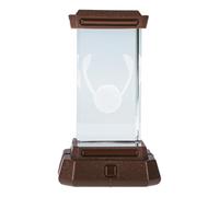 Lámpara de cristal holográfica Golden Snitch 3D - Producto oficial Harry Potter, lámpara LED coleccionable grabada con láser, regalos y accesorios de escritorio de Hogwarts