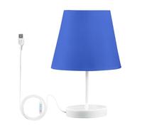 Lámpara de escritorio ajustable azul real con puerto USB, lámpara de mesa LED para dormitorio, luz de lectura moderna, control táctil, ahorro de energía, decoración del hogar y la oficina