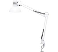 Lámpara de escritorio ajustable con pinza – Brazo articulado para oficina y escritorio – Elegante lámpara de escritorio LED de metal – Lámpara LED exclusiva – color blanco