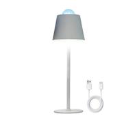Lámpara de escritorio con proyector LED, luz de mesa inalámbrica portátil | Lámpara de pantalla acrílica con 3 modos de luz, se adapta a dormitorio, oficina, camping, blanco plano