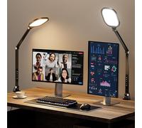 Lámpara de escritorio LED con pinza para videoconferencias, regulable 15W CRI95.