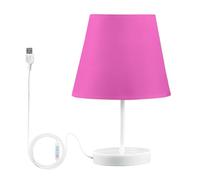 Lámpara de escritorio rosa suave elegante lámpara de mesa para oficina en casa, iluminación LED ajustable, diseño moderno, perfecta para estudio, dormitorio, mesita de noche nergética
