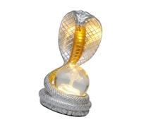 Lámpara de figura de serpiente iluminada, acento de decoración USB con brillo orbe, textura de escala tallada para espacios de gabinete, lámpara de decoración de serpiente, estatuilla USB, figura de