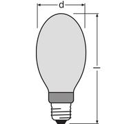 Osram Lámparas de Descarga de Óptima Presión Powerstar HQI-E Coated, MH Tecnología de Cuarzo Luminarias Cerradas, HQI-E 250W/D PRO Coated E40 , 1 Pieza