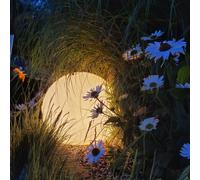Lámpara de jardín esférica blanca de 40 cm, modelo GLOBO Eko-light, referencia EKO0458