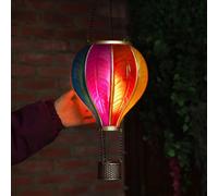 Lámpara De Jardín Solar LED Globo Aerostático Colgante De 45cm Al Aire Libre
