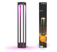 Lámpara de jardín Steinel Wegeleuchte Stela C, 24V, 86 cm de altura, con tecnología RGBWW, 16 millones de colores, sensor de crepúsculo, regulable, para uso exterior, con temporizador, control mediant