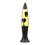 Lámpara de lava púrpura amarillo negro 40 cm diseño retro juguetón ROXY lámpara de mesa dormitorio sala de estar
