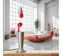 Lámpara de Lava Rojo Retro In 9 Bombilla 36CM Plata Retro Timmy