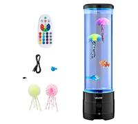 Lámpara de lava VEVOR de 382 mm con burbujas flotantes, 16 efectos de luz de cambio de color, altavoz Bluetooth, lámpara de ambiente, luz nocturna para acuario, ideal para dormitorios, salones y decor