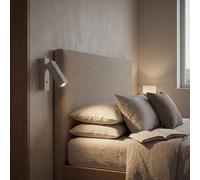 Lámpara de lectura LED para el techo C4, 5W, luz blanca cálida, 108 lúmenes, color plateado