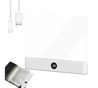 Lámpara de lectura LED recargable, lámpara de libro de 3 modos para estudiar a la hora de dormir con batería de larga duración, luz compacta de panel plano perfecta para dormitorio, oficina