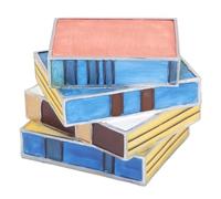 Lámpara de Libros Apilados, Lámpara de Vidrio de Libros Apilados, Lámpara de Libro de Vidrieras, Lámparas de Libro de Escritorio de Mesita de Noche Vintage, Lámpara de Mesa con
