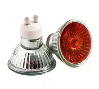 Lámpara de llama naranja de 35 W, 50 W, 220 V, 230 V, GU10, ámbar, regulable, halógena, foco de cuarzo
