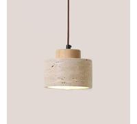 Lámpara de luz Colgante de Piedra Natural nórdica lámpara Colgante Accesorio de Techo Acento de Madera Vintage para Comedor Isla de Cocina - decoración de iluminación Elegante B