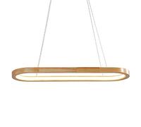 Lámpara de luz Comedor de Madera Maciza Lámpara LED Personalidad Barra Creativa Escritorio Comedor Luz Colgante de Tira Larga 31W Decoración LED Luz de Techo Colgante Luz de suspensión de Simplicidad