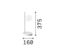 Lámpara de mesa Binomio de IDEAL LUX, latón, altura 38 cm, metal