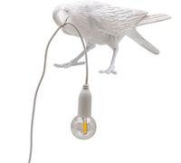 Lámpara de mesa BIRD PLAYING, 33 cm, blanco, Seletti