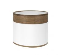 Lámpara de mesa cloe blanco/madera oscura e14 (Ø17 x 17 x 14 cm)