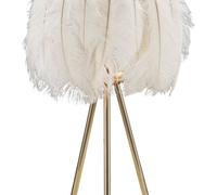 LÁMPARA DE MESA CON SOPORTE DE PLUMAS