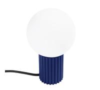 SOLLUX lighting Lámpara de mesa de escritorio - aluminio y cristal - 1 llama - Bombilla LED - Halo Ultramar