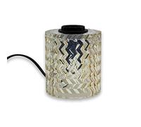 Lámpara de mesa de cristal ámbar con casquillo E27, ideal para agregar un toque de calidez y elegancia a tu espacio. Perfecta para oficinas, salones o dormitorios, aporta estilo y confort.