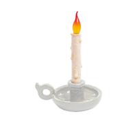 Lámpara de mesa decorativa SELETTI Grimm Bugia con forma de vela, color blanco