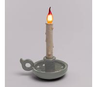 Lámpara de mesa decorativa SELETTI Grimm Bugia con forma de vela, color gris