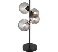 Lámpara de mesa Globo Lighting, metal negro mate, 4 bombillas LED G9