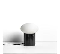 Lámpara de mesa Idela en cristal ahumado y mármol negro Ø 15 cm