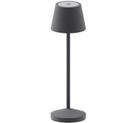 Lámpara de mesa inalámbrica LED blanca cálida regulable EMILY ROCK H25cm, gris antracita