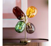 Kare Design Lámpara de Mesa Balloon Dance, Multicolor Tonos Tierra, Vidrio, Retro, Altura 48cm, Luz Decorativa, Decoración para Dormitorio y Sala de Estar, sin Bombilla Incluida