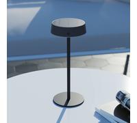 Lámpara de mesa LED con batería recargable Calex Parma, atenuable, negro