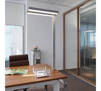 Lámpara de mesa LED con sensor MAULjuvis, plateada, 120 cm, atenuable, base con