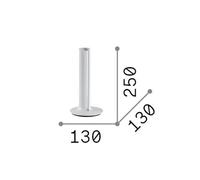 Lámpara de mesa LED Dorica de IDEAL LUX, blanca, altura 25 cm