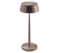 Lámpara de mesa LED inteligente Wi-Fi "SISTER LIGHT" de Zafferano, color cobre, recargable y con regulador de intensidad